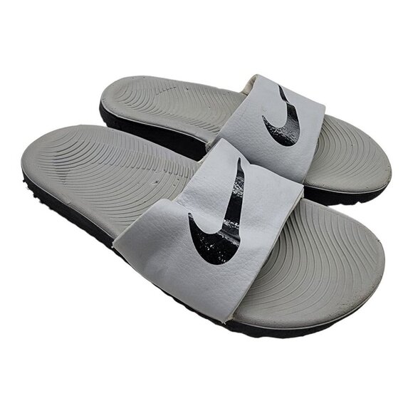 Nike Shoes Youth Size 2.5Y Kawa Shower Slide Gray Sandal Beach Summer Slip On - Picture 1 of 15